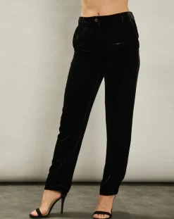 Pantalon en Velours Pietra noir