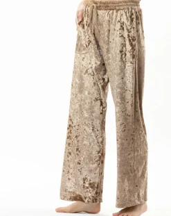 Pantalon en velours Platine doré