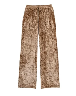Pantalon en velours Platine doré