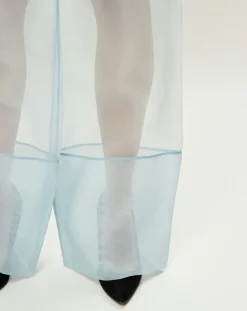 Pantalon Esprit d'Atelier 100% Soie bleu