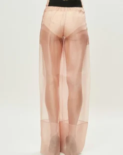 Pantalon Esprit d'Atelier en Soie rose