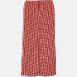 Pantalon Fiona imprimé vichy rouge