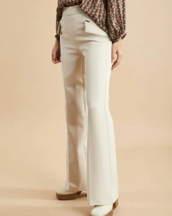 Pantalon flare Muse lait