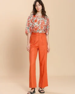 Pantalon Félicie orange