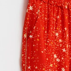 Pantalon fluide April imprimé étoile rouge