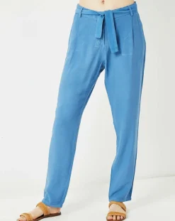 Pantalon fluide Cado bleu