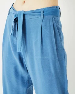 Pantalon fluide Cado bleu