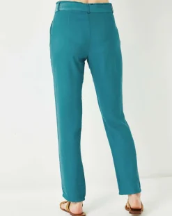 Pantalon fluide Cado turquoise