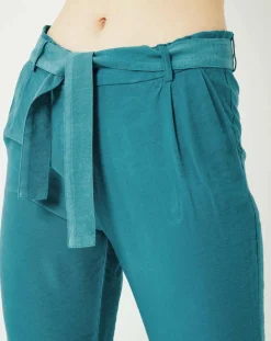 Pantalon fluide Cado turquoise