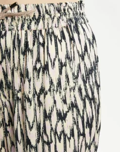 Pantalon fluide Nina rose/écru/noir