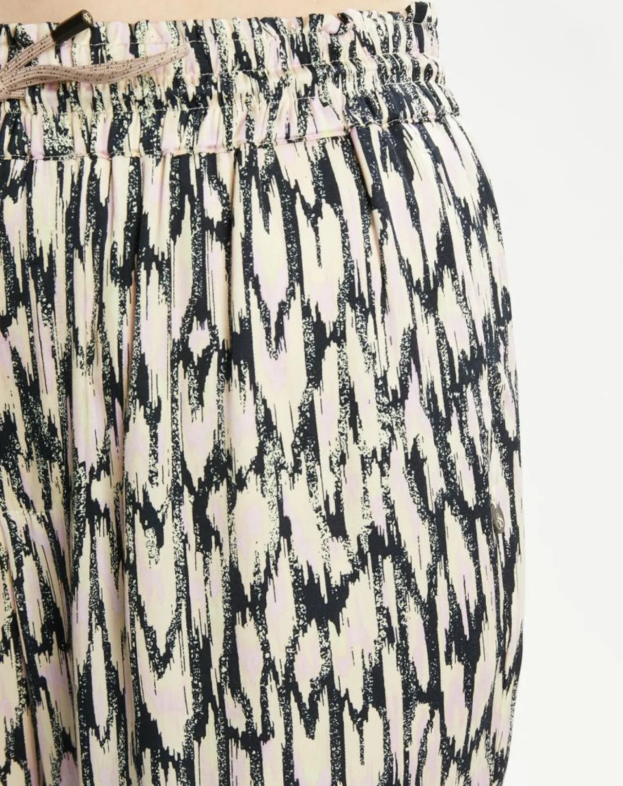 Pantalon fluide Nina rose/écru/noir