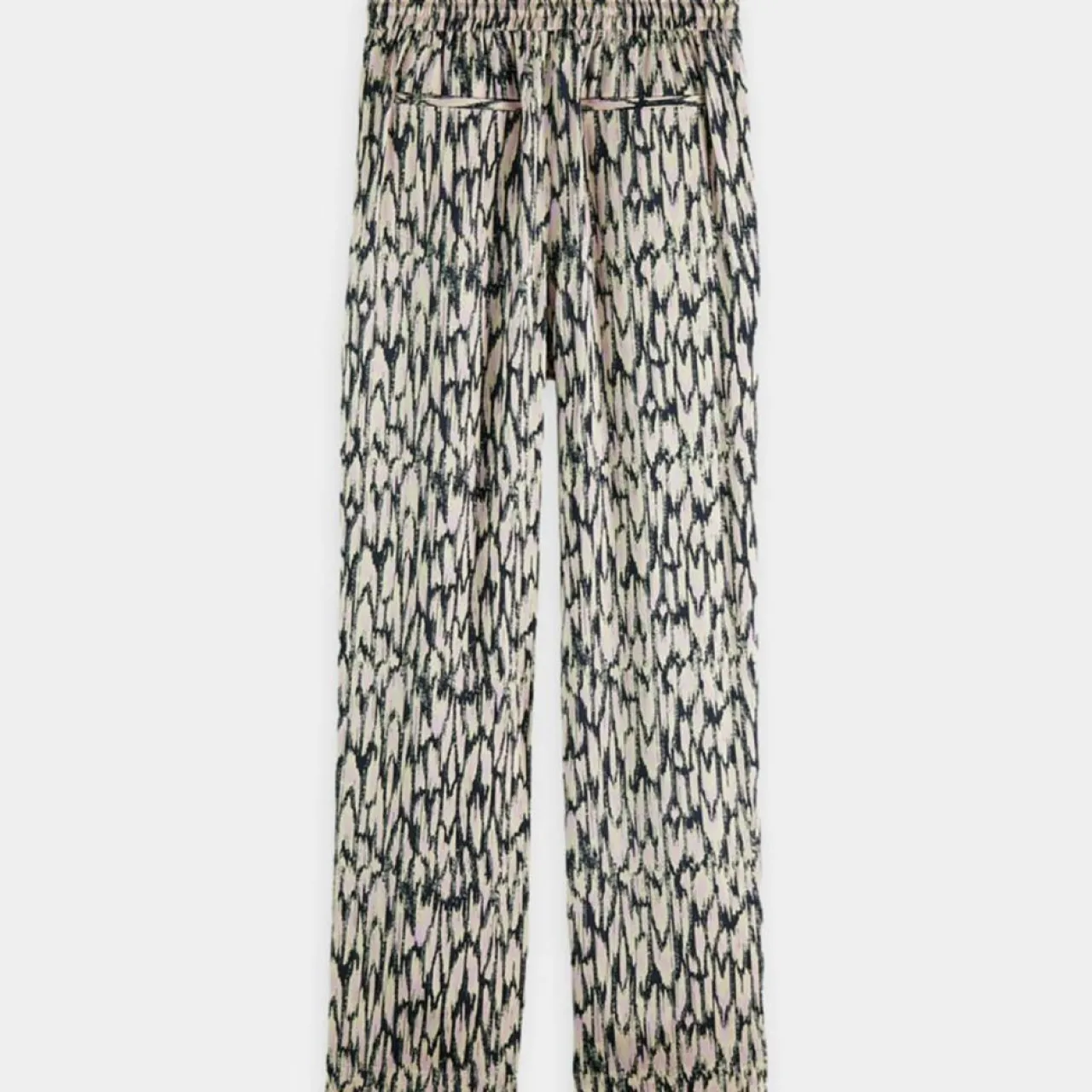 Pantalon fluide Nina rose/écru/noir