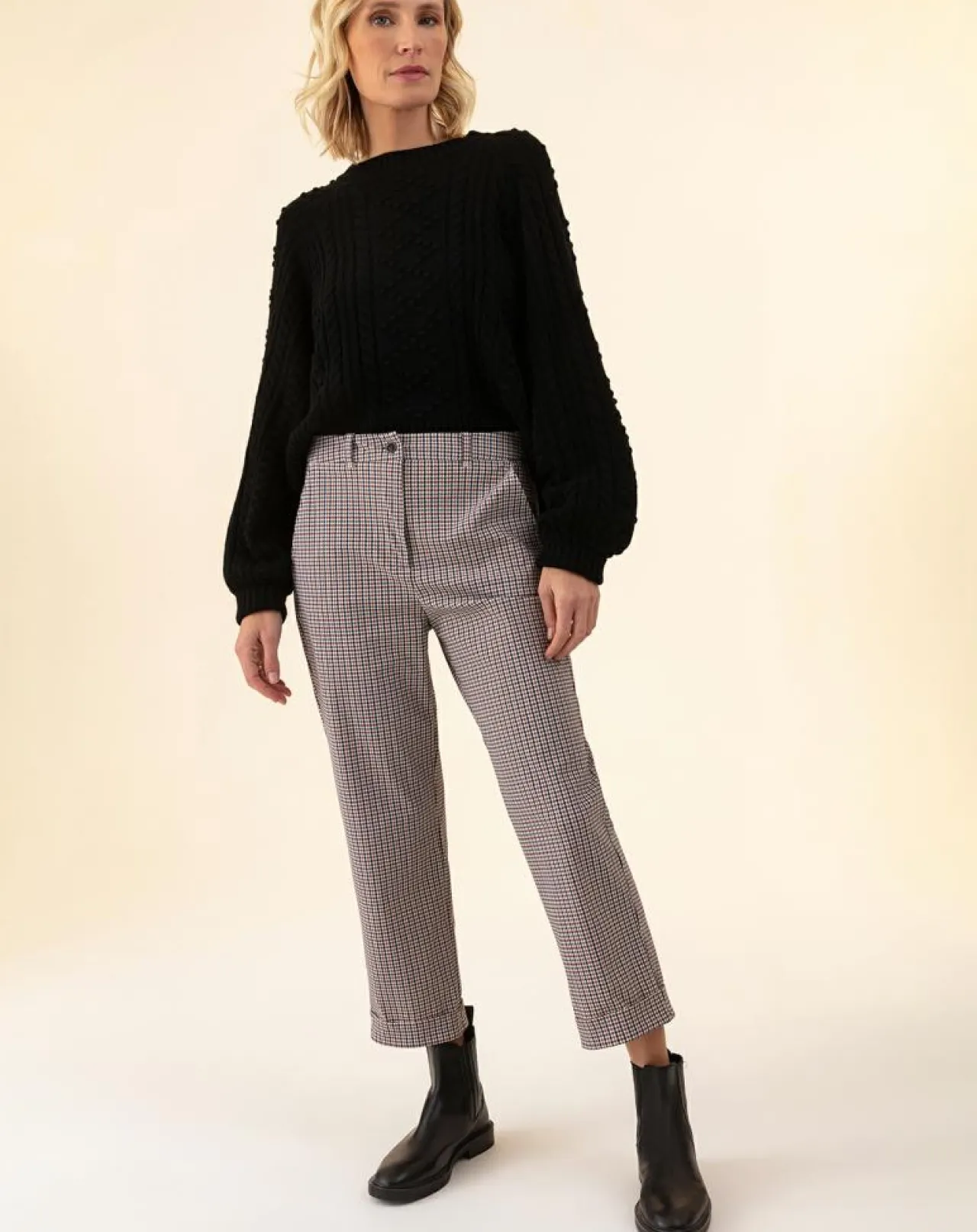 Pantalon Helena pied de poule