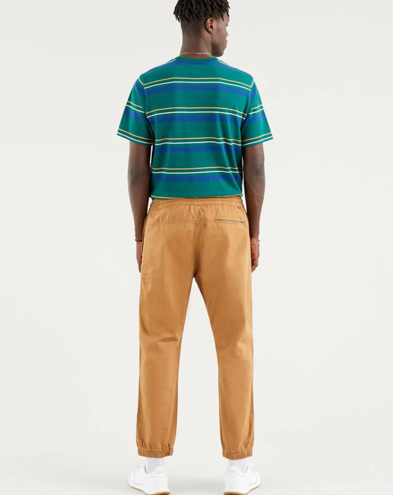 Pantalon Jogger en Coton et Chanvre marron