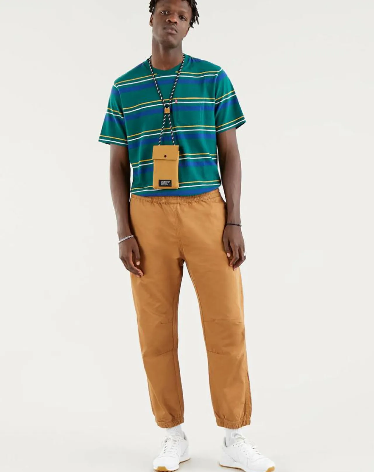 Pantalon Jogger en Coton et Chanvre marron