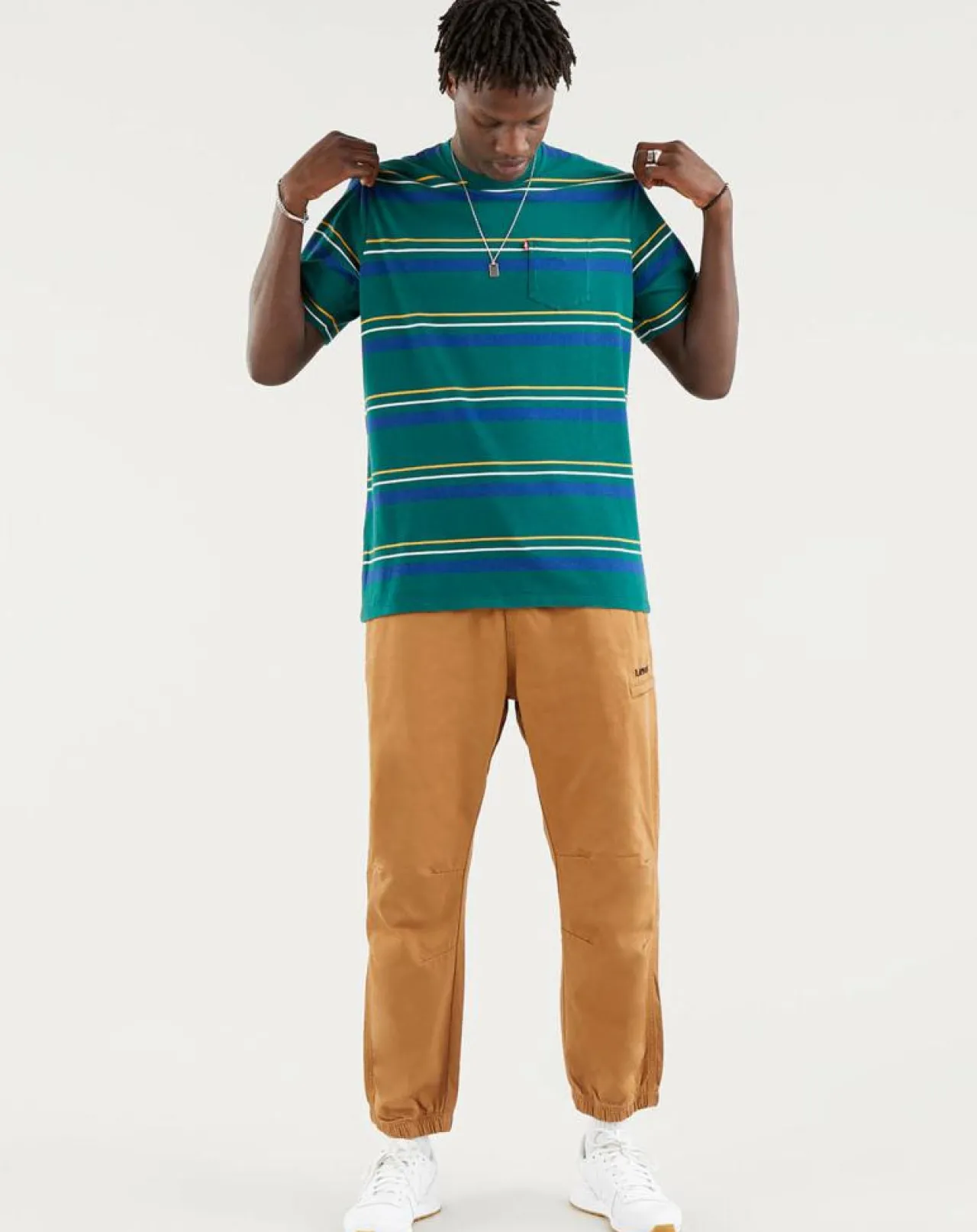 Pantalon Jogger en Coton et Chanvre marron