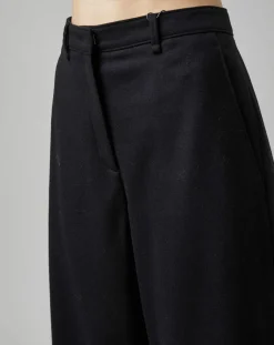 Pantalon jupe-culotte en Laine mélangée noir