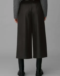 Pantalon jupe-culotte en Laine mélangée noir