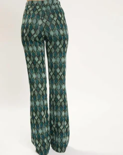 Pantalon Kyllie à motifs bleu