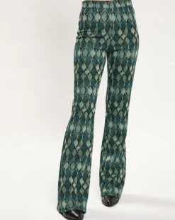 Pantalon Kyllie à motifs bleu