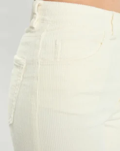 Pantalon large corduroy écru