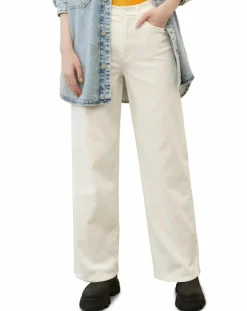 Pantalon large corduroy écru