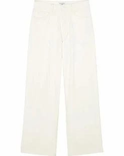 Pantalon large corduroy écru