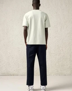 Pantalon large en Coton italien Soren bleu marine