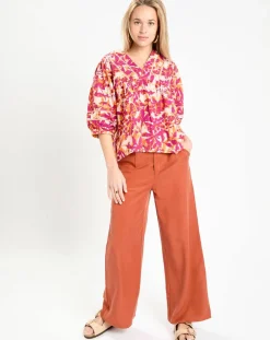 Pantalon large Lucia brique
