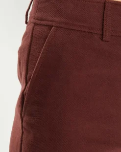 Pantalon large Parc rouge foncé