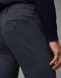 Pantalon Malmo Smart Rayé bleu marine