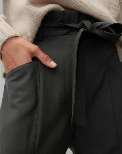 Pantalon Paper Bag noir