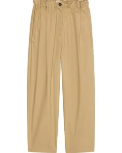 Pantalon paperbag pinces beige
