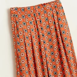 Pantalon Peanut ample à motif orange