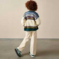 Pantalon Pepy en Velours de coton côtelé calcaire