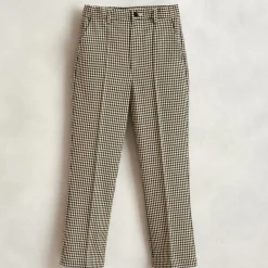 Pantalon Phiby 7/8 ème à carreaux taupe