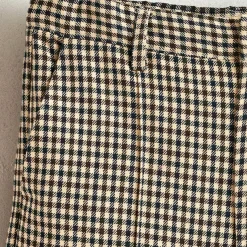 Pantalon Phiby 7/8 ème à carreaux taupe