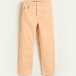 Pantalon Pinata en Toile de Coton coupe droite saumon