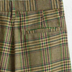 Pantalon Pringle large à carreaux vert kaki