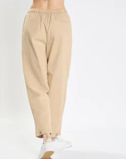 Pantalon relax chino beige