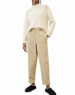 Pantalon relax chino beige
