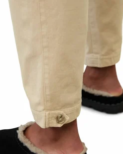 Pantalon relax chino beige