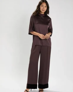 Pantalon Shadow raisin
