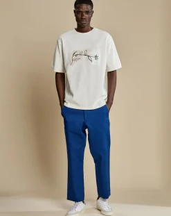 Pantalon slim cropped Sven bleu océan