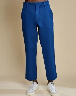 Pantalon slim cropped Sven bleu océan