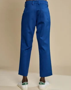 Pantalon slim cropped Sven bleu océan