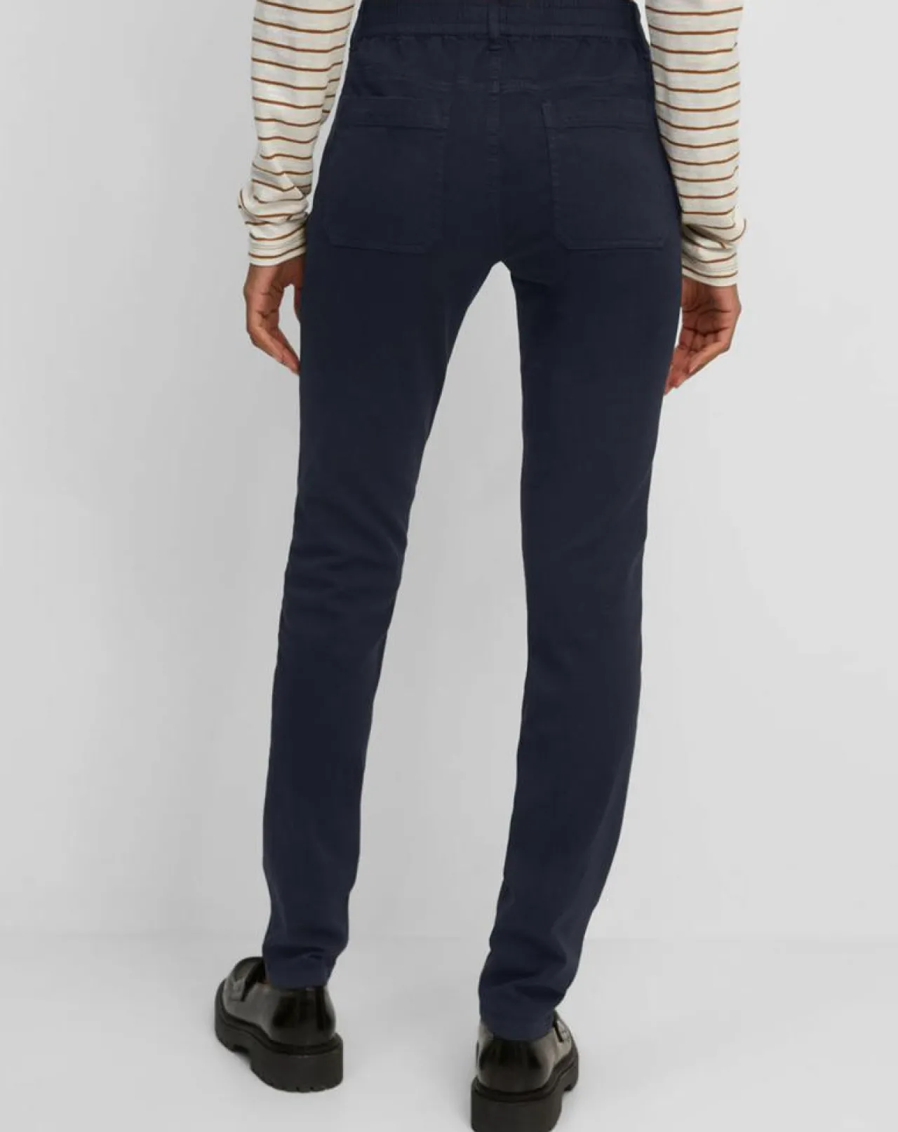 Pantalon Slim en Coton bio mélangé Mavas bleu marine