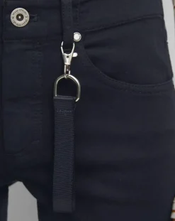 Pantalon Slim en Coton bio mélangé Mavas bleu marine