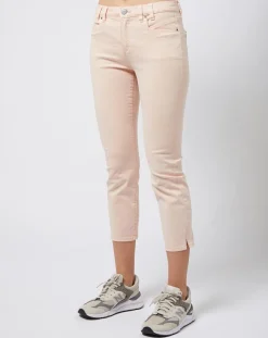 Pantalon Slim en Coton stretch doux beige/pêche