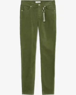 Pantalon Slim en Velours de coton bio Mavas vert clair